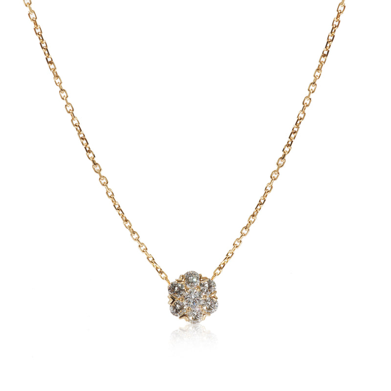 Fleurette Pendant in 18k Yellow Gold 0.5 CTW