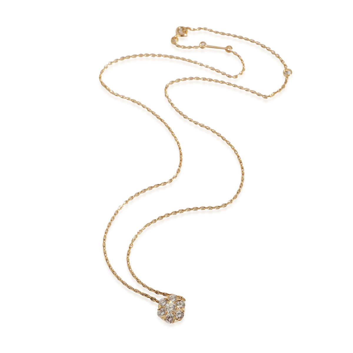 Fleurette Pendant in 18k Yellow Gold 0.5 CTW