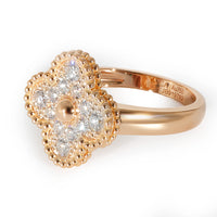 Alhambra Diamond Ring in 18k Rose Gold 0.48 CTW