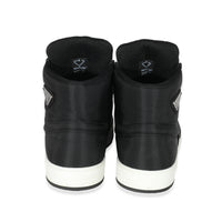 Black Re-Nylon Gabardine High Top Sneakers