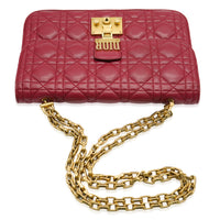 Bordeaux Lambskin Cannage Medium Dioraddict Flap Bag