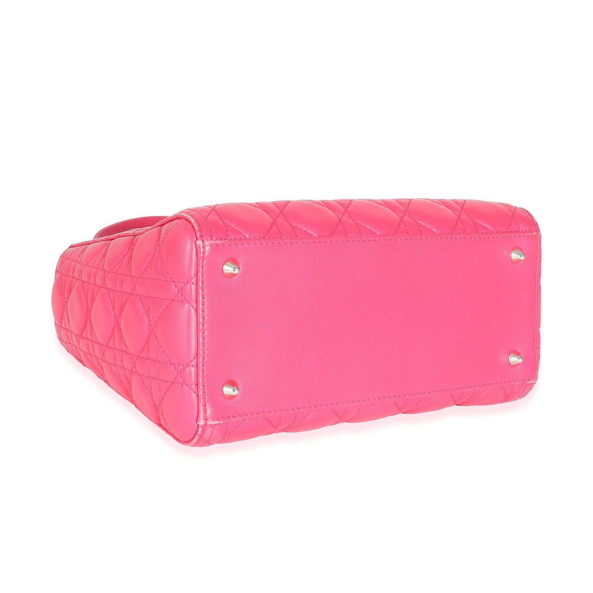 Pink Cannage Lambskin Medium Lady Dior