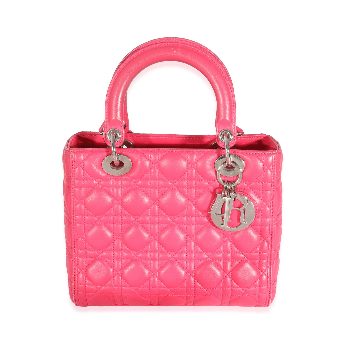 Pink Cannage Lambskin Medium Lady Dior