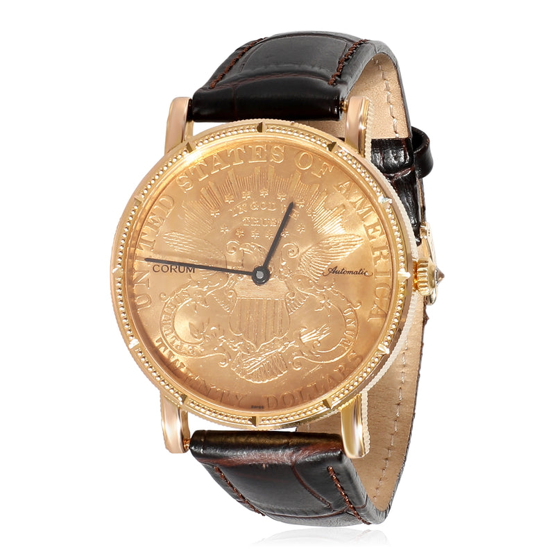 $20 Coin Coin Watch Mens Watch in 18k Yellow Gold