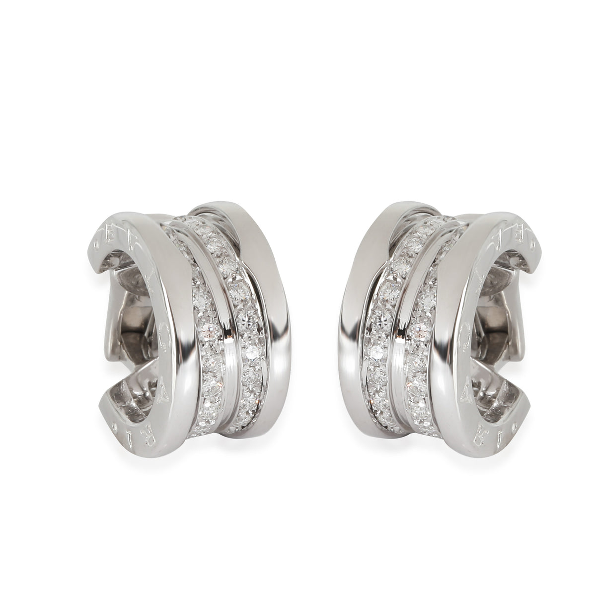 B.zero1 Hoop Earring in 18K White Gold 1.08 CTW