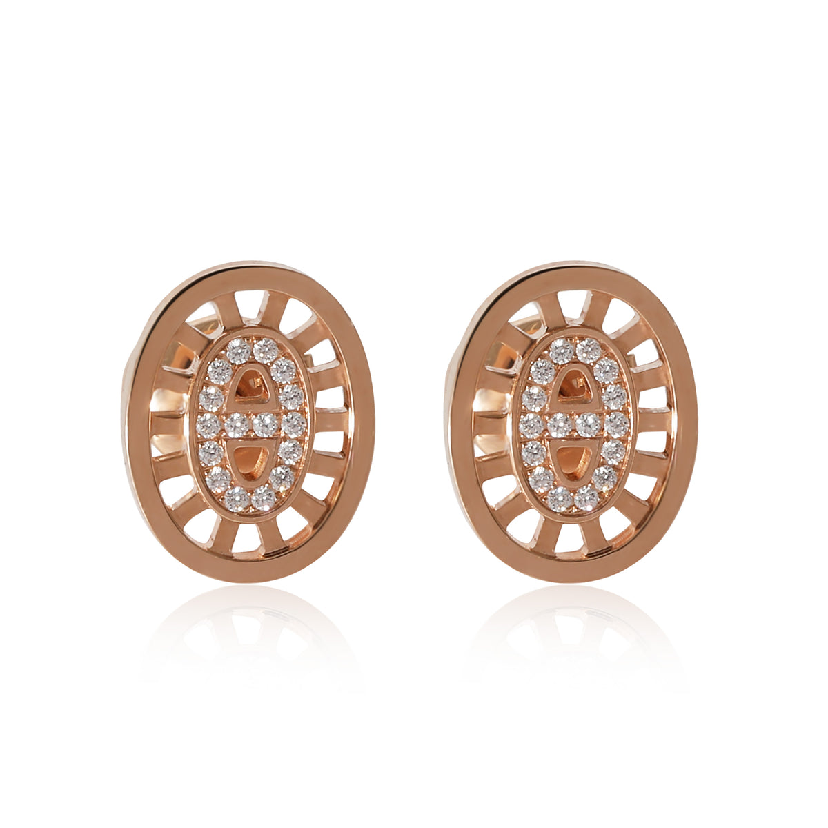 Chaine dancre Divine  Earrings in 18k Rose Gold 0.13 CTW