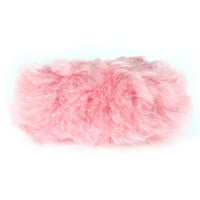 Pink Shearling Lambskin Jewel Hook Card Holder