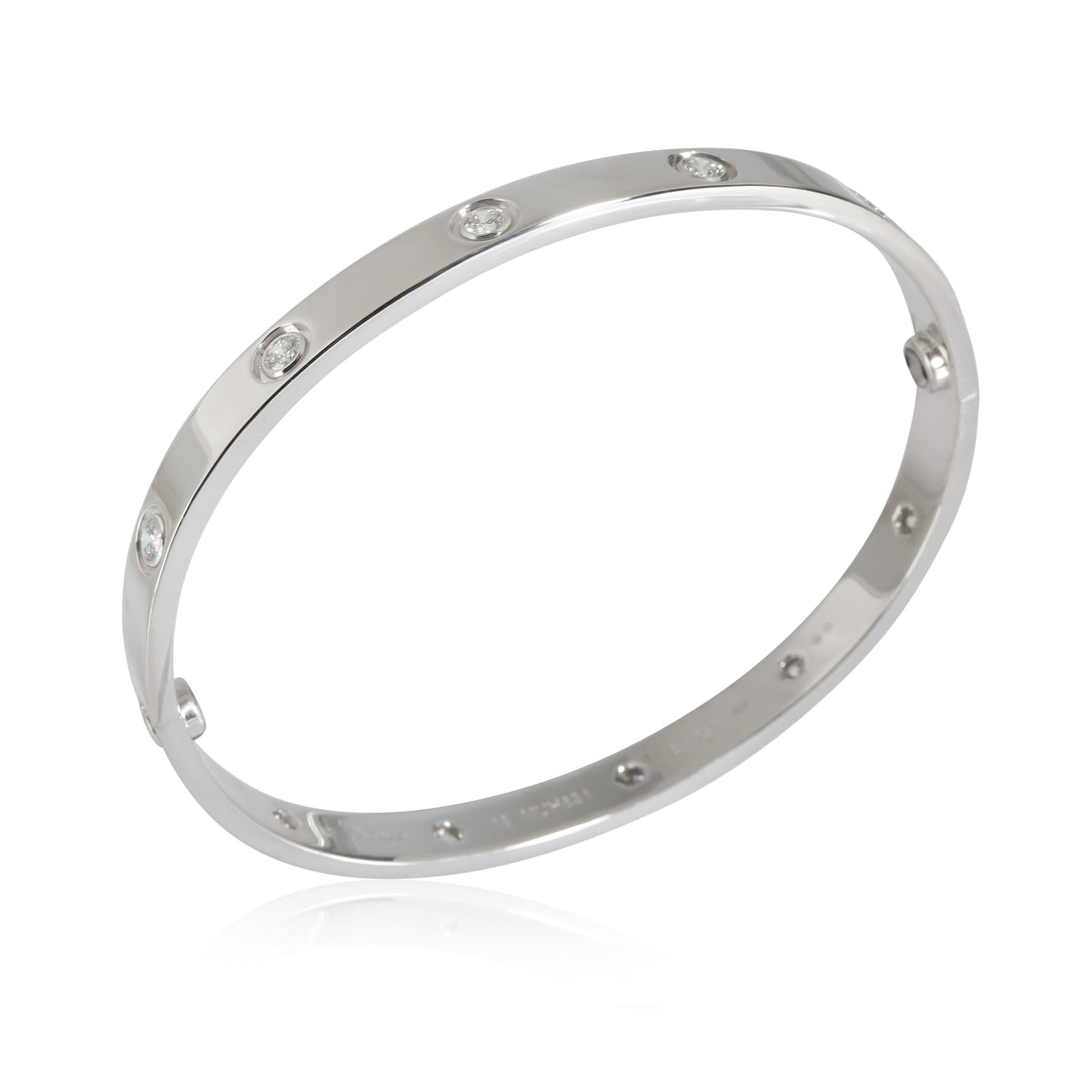 Love Bracelet, 10 Diamonds (White Gold)