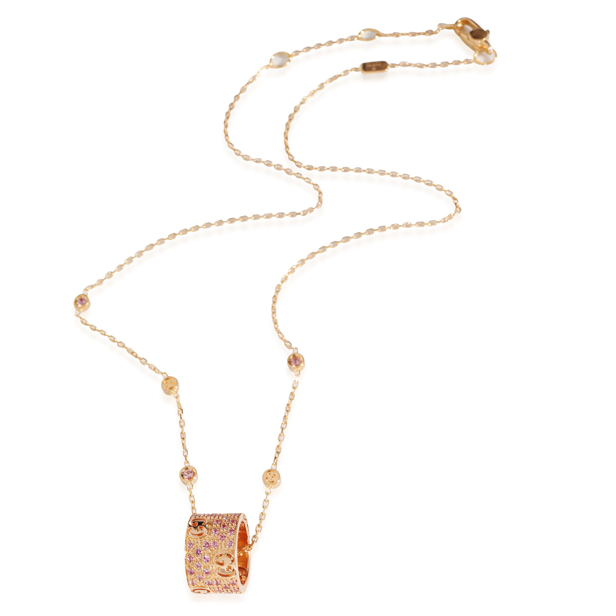 Sapphire Icon Stardust Pink Sapphire Necklace in 18K Rose Gold