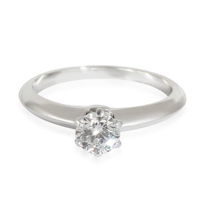 Solitaire Diamond Engagement Ring in Platinum H VS2 0.45 CTW