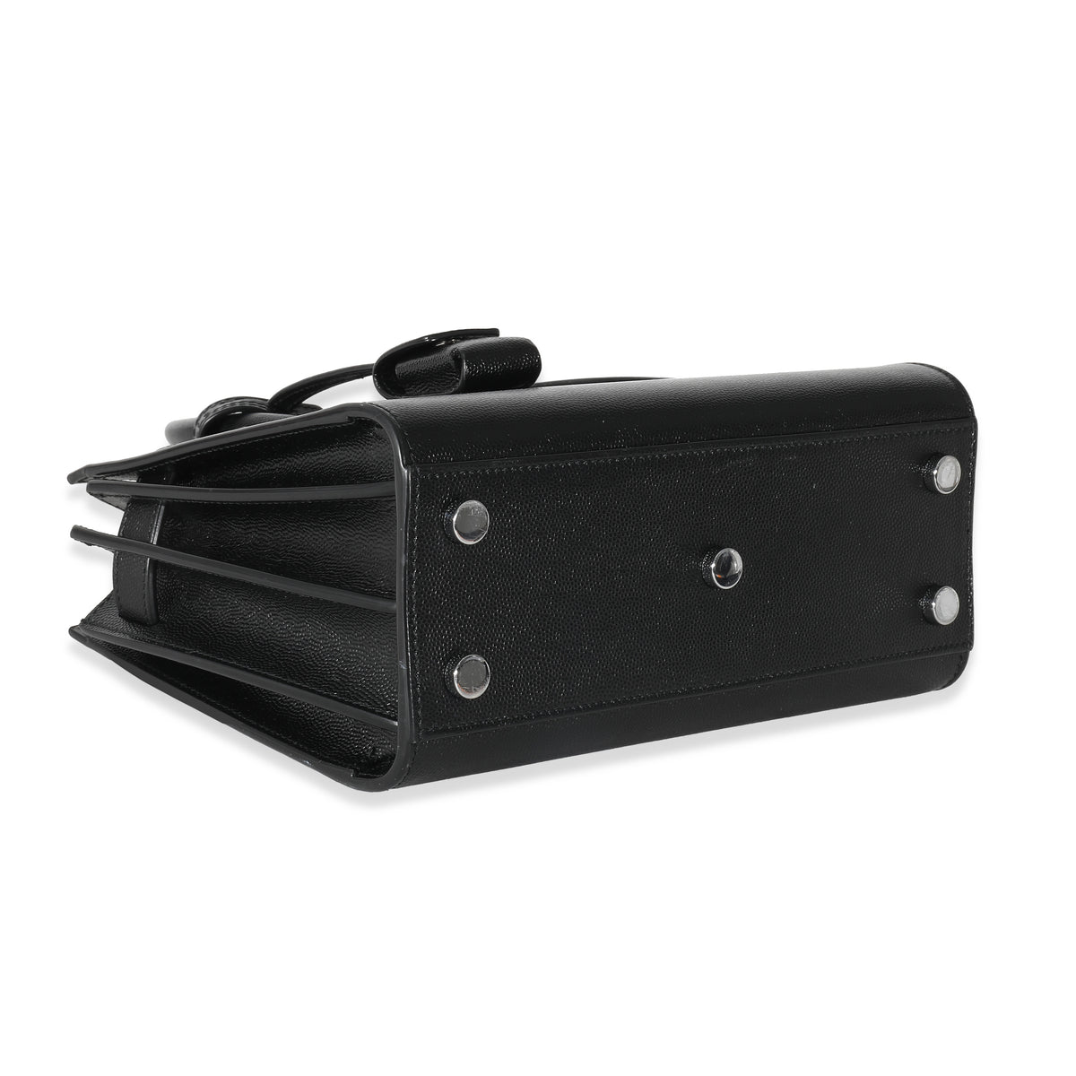 Black Grained Leather Nano Sac De Jour