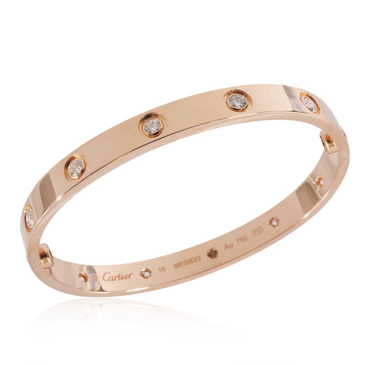 Love Bracelet, 10 Diamonds (Rose Gold)