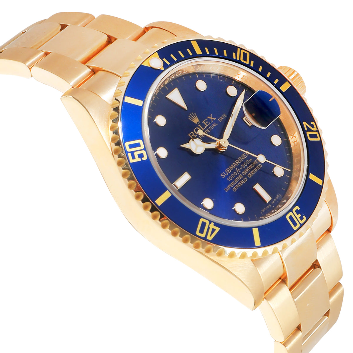 Submariner 16618 Mens Watch in 18K Yellow Gold