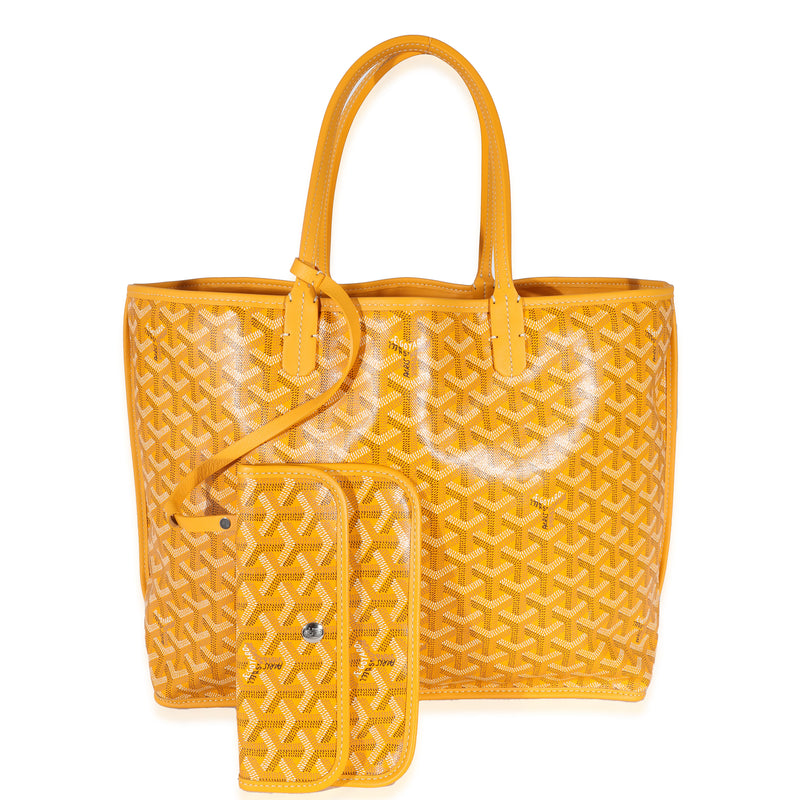 Yellow Goyardine Canvas Reversible Anjou PM