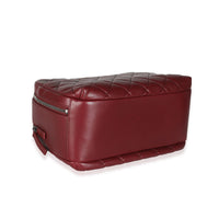 Burgundy Quilted Lambskin Medium Trendy CC Bowling Bag