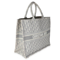 Ecru Gray Oblique Jacquard Large Book Tote