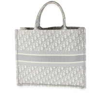 Ecru Gray Oblique Jacquard Large Book Tote