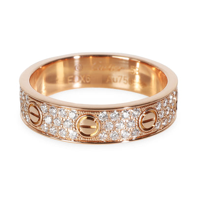 Love Wedding Band, Diamond Paved (Rose Gold)