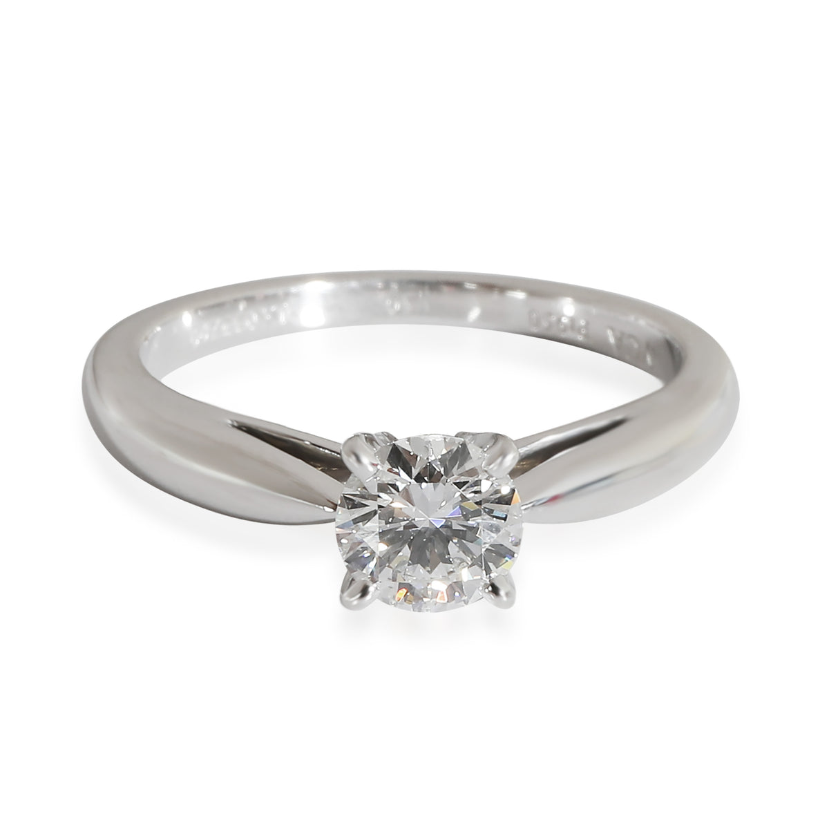 Bonheur Engagement Ring in  Platinum Colorless VVS2