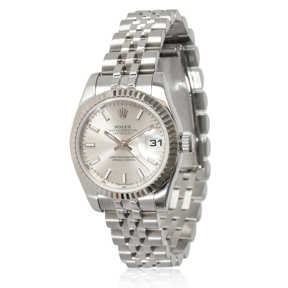 Datejust 179174 Womens Watch in 18kt Stainless Steel/White Gold