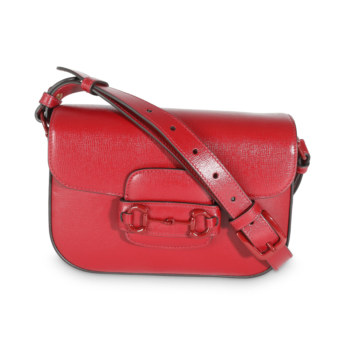 New Cherry Red Calfskin Mini Horsebit 1955 Bag