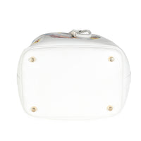 White Calfskin Multicolor Python Appliqué Paradise Bubble Bucket