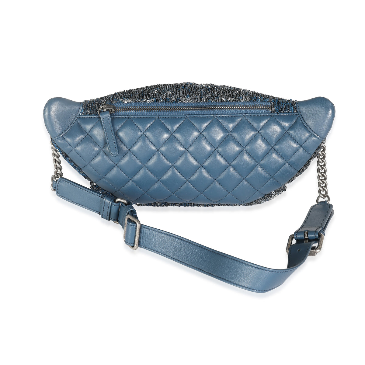 Blue Pink Sequin Coco Cuba Waist Belt Bag