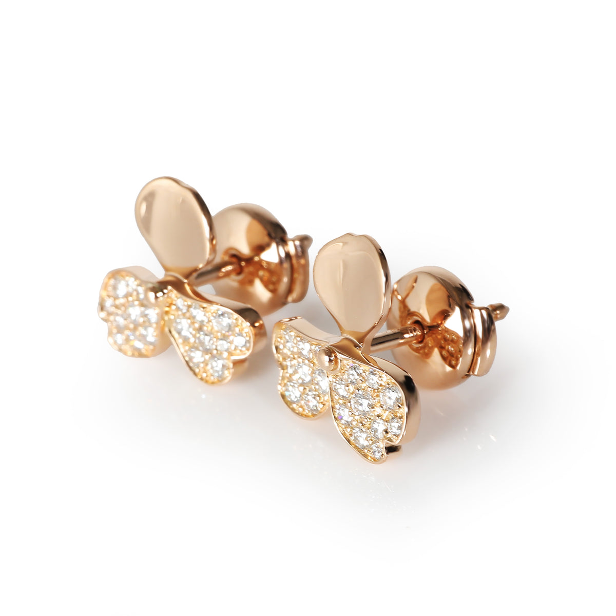 Paper Flowers Earrings in 18k Rose Gold 0.3 CTW