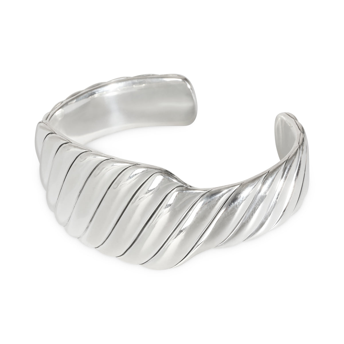 Sculpted Cable Contour Cuff Bracelet