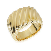 Sculpted Cable Contour Ring in 18k Yellow Gold