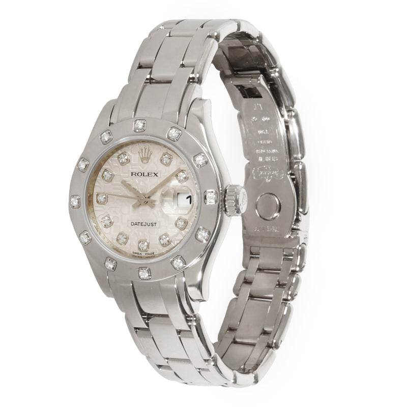 Pearlmaster 80319 Womens Watch in 18kt White Gold