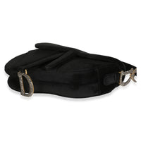 Black Velvet Crystal Mini Saddle Bag