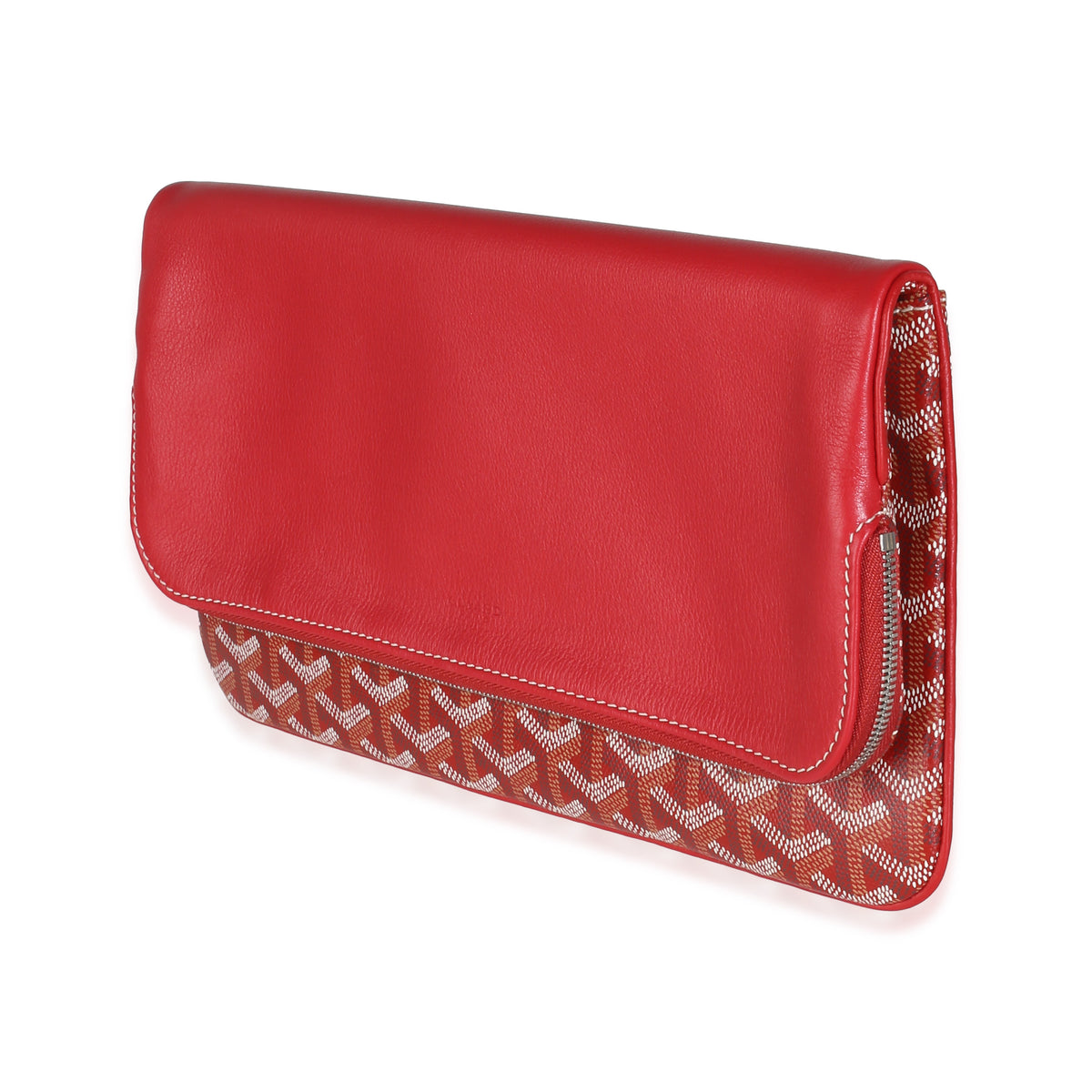 Red Goyardine Canvas Sainte Marie Clutch