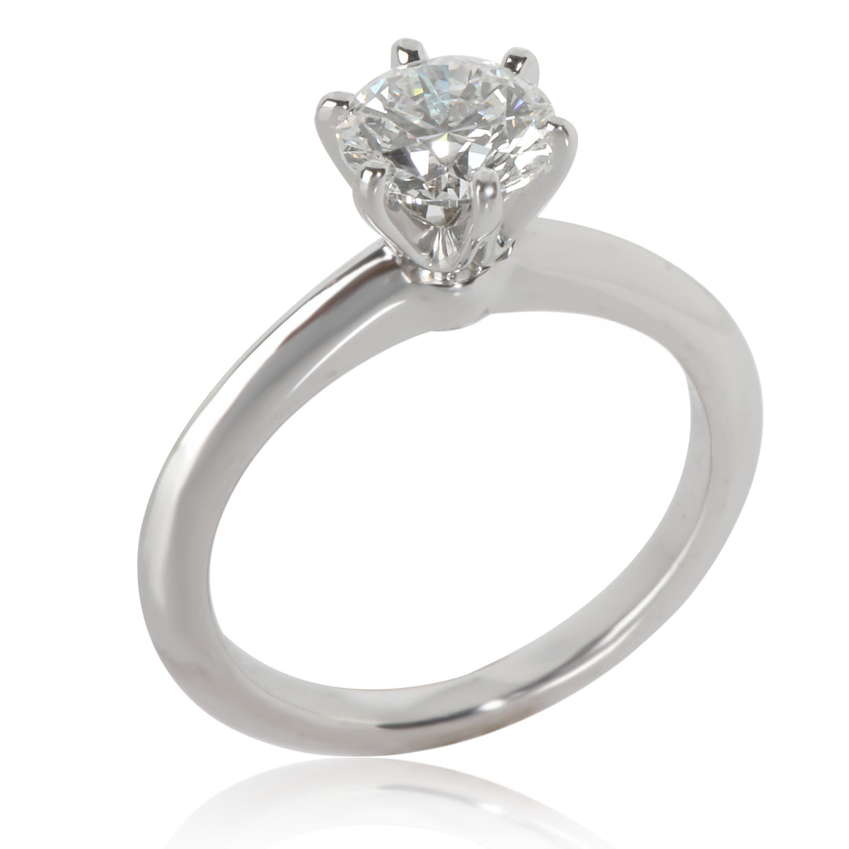 Solitaire Engagement Ring in Platinum F VS2 1.00 CTW