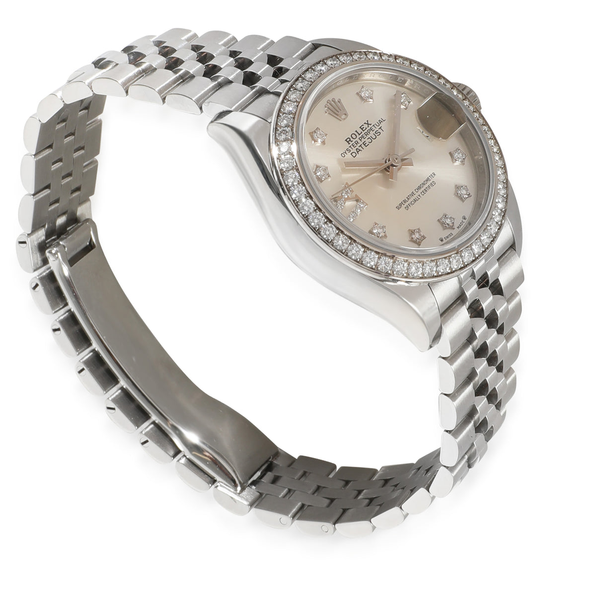 Datejust 28 279384RBR Womens Watch in 18kt Stainless Steel/White Gold