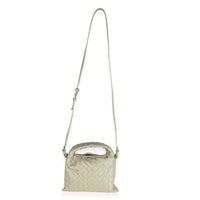 Travertine Nappa Intrecciato Mini Hop Hobo