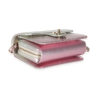 Gold Pink Ombre Metallic Lambskin Like A Wallet Flap Bag