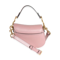 Antique Pink Smooth Calfskin Mini Saddle Bag