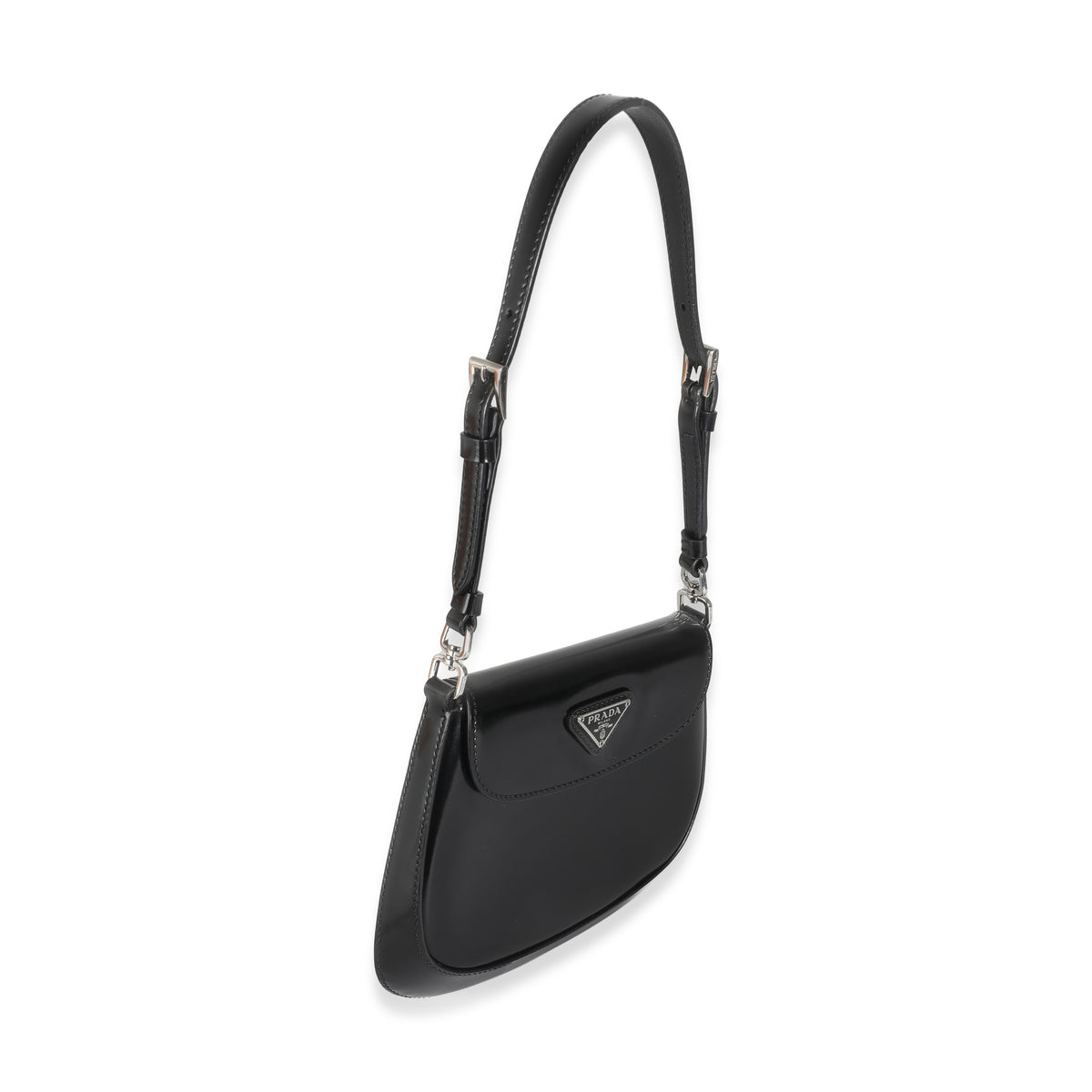 Black Brushed Leather Mini Cleo