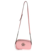 Wild Rose Matelasse Calfskin Small GG Marmont Chain Bag