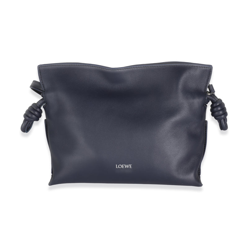 Abyss Blue Nappa Calfskin Mini Flamenco Clutch