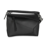 Black Classic Calfskin Mini Puzzle Edge Bag