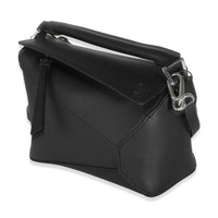 Black Classic Calfskin Mini Puzzle Edge Bag