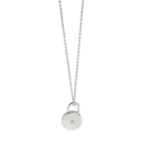 1837 Circle Pendant With A Diamond in Sterling Silver .01 Ctw