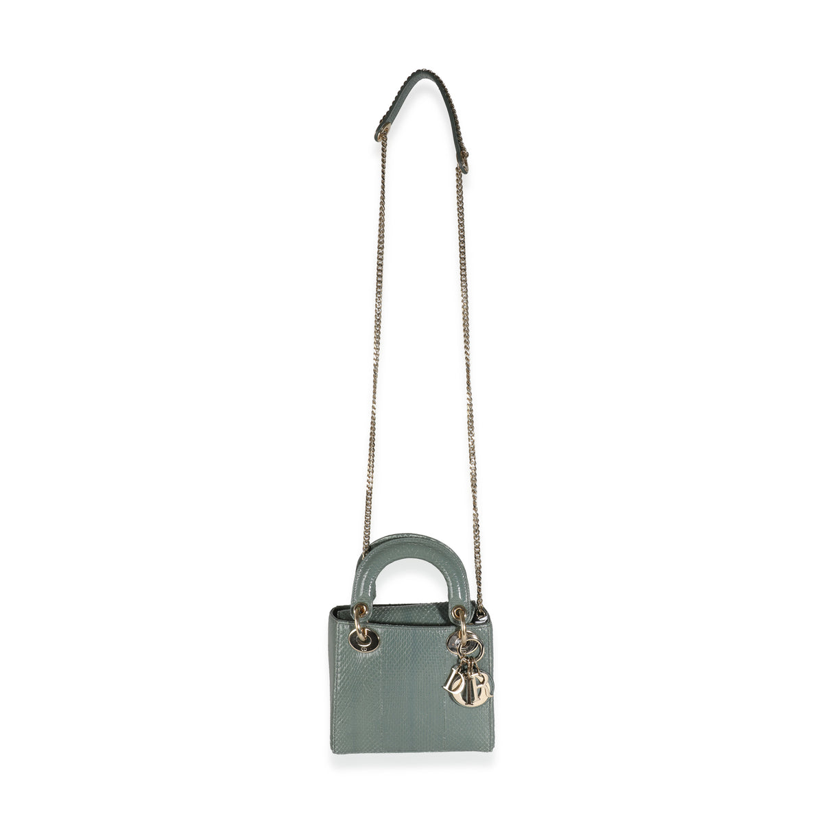 Light Blue Python Mini Lady Dior