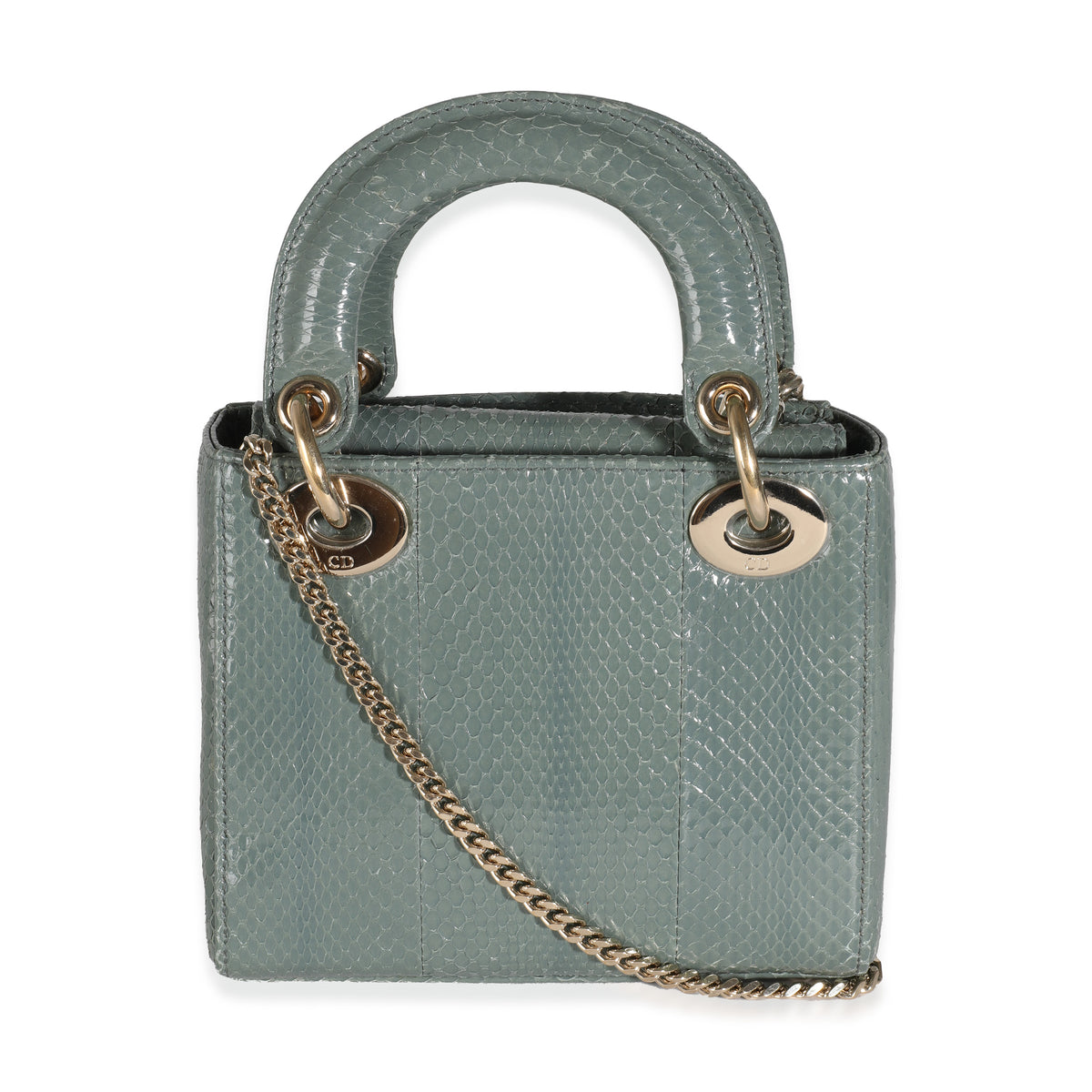 Light Blue Python Mini Lady Dior