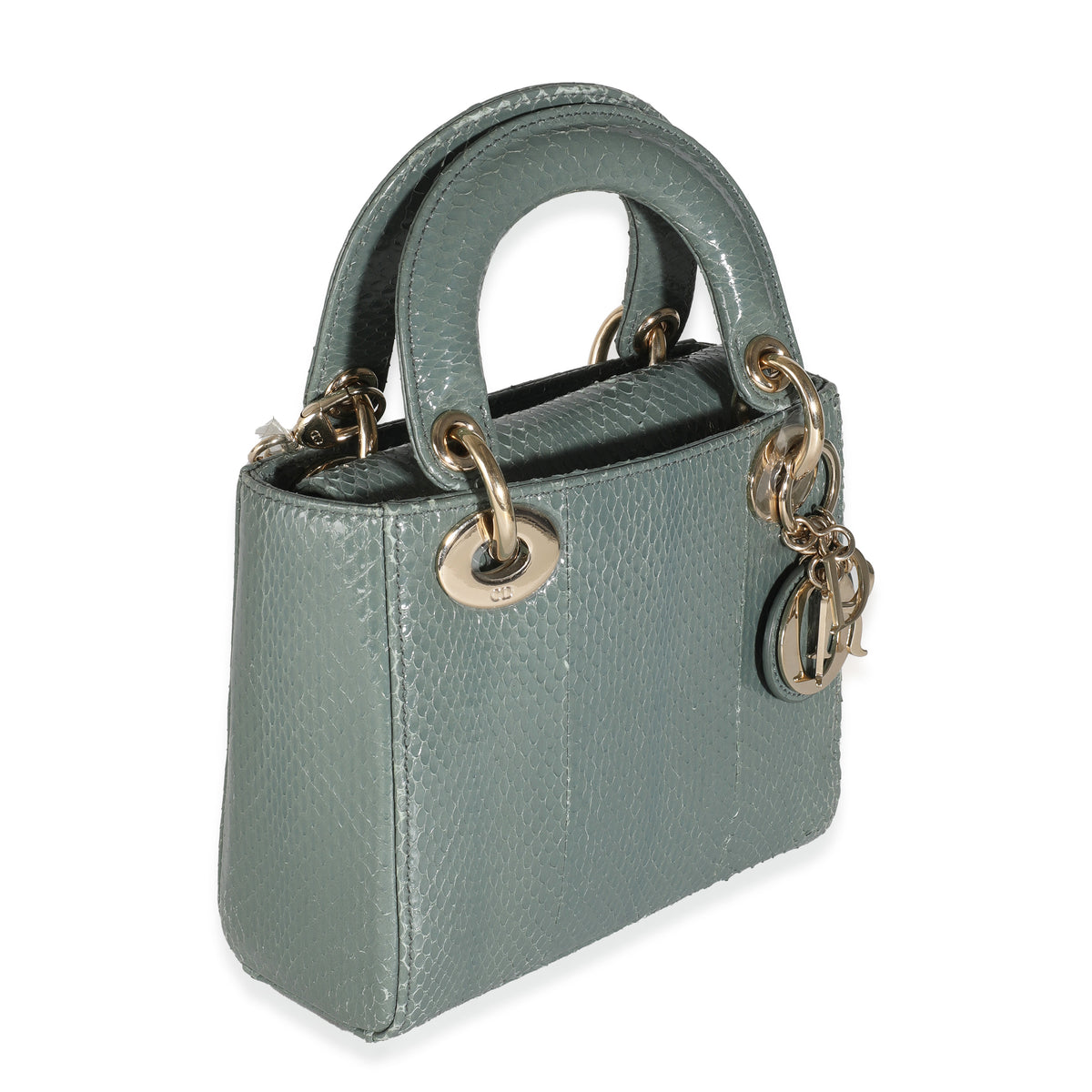 Light Blue Python Mini Lady Dior