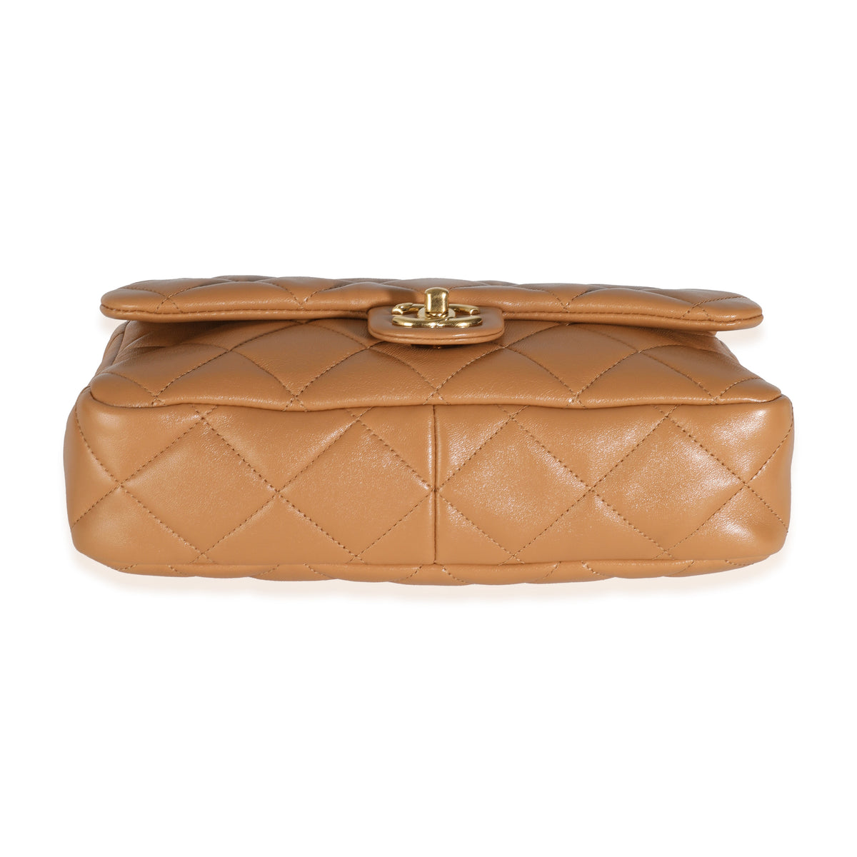 Tan Quilted Lambskin Medium Funky Town Flap Bag