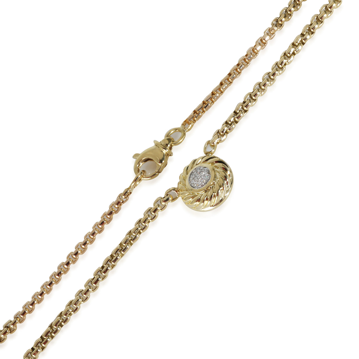 Diamond Cookie Necklace in 18k Yellow Gold 0.07 CTW