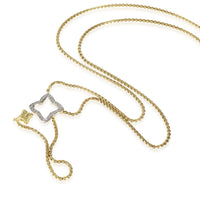 Quatrefoil Diamond Lariat Necklace in 18K Yellow Gold 0.25 CTW